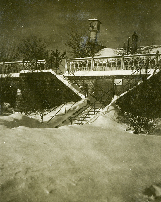 G-25-057-Epinal II-stairway to officers quarters-snow copy